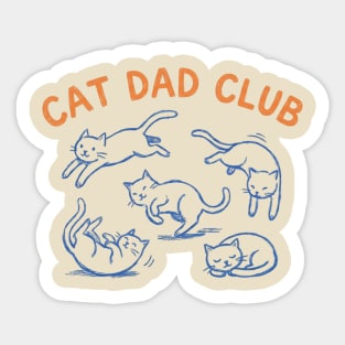 CAT DAD CLUB For Men Sticker